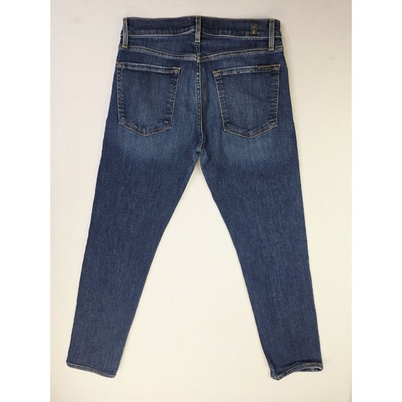 7 For All Mankind Luxe Sport Size 32X30 Mens Paxtyn Blue Denim 5 Pocket Jeans - Picture 1 of 11